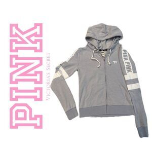 PINK Victoria’s Secret Light‎ Blue Zip Up Hoodie - Size S